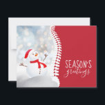 Die Grüße der Saison Snowman Spine Chiropractic Feiertagskarte<br><div class="desc">Dieser bezaubernde kleine Schneemann sagt die Grüße der Saison aus deiner chiropraktischen Praxis. Personalisieren Sie Ihren Übungsnamen auf der Rückseite!</div>
