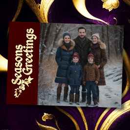 Die Grüße der Saison und Ihr Foto Folien Feiertagskarte