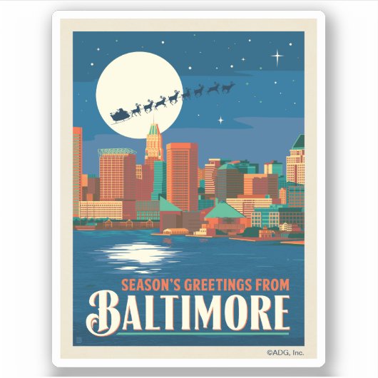 Die Grüße der Saison von Baltimore Aufkleber (Vorderseite)