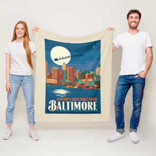 Die Grüße der Saison von Baltimore Fleecedecke