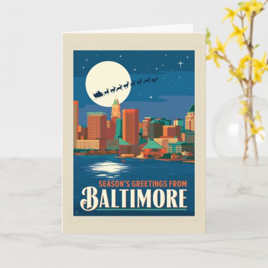 Die Grüße der Saison von Baltimore Karte (Gelbe Blume)