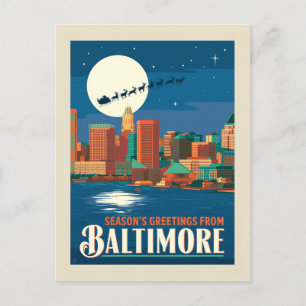 Die Grüße der Saison von Baltimore Postkarte