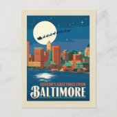 Die Grüße der Saison von Baltimore Postkarte (Vorderseite)