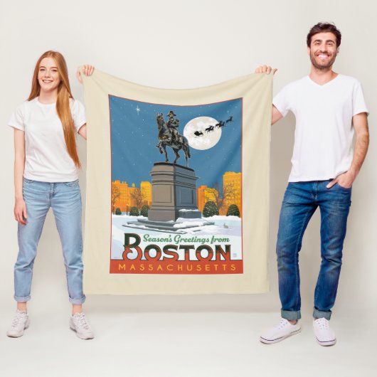 Die Grüße der Saison von Boston Common! Fleecedecke (Beispiel)