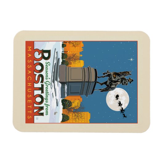 Die Grüße der Saison von Boston Common! Magnet (Horizontal)