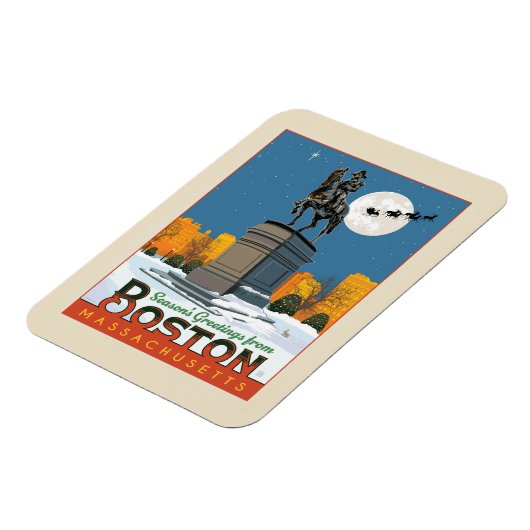 Die Grüße der Saison von Boston Common! Magnet (Linke Seite)