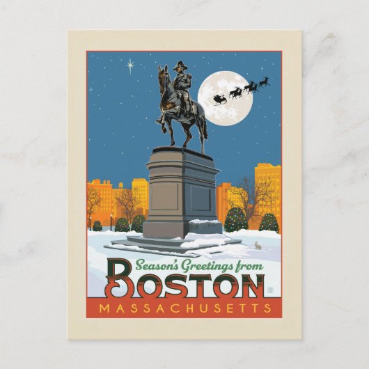 Die Grüße der Saison von Boston Common! Postkarte (Vorderseite)
