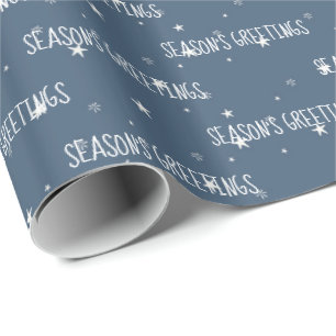 Die Grüße der Saison Weißstars Wrapping Paper Geschenkpapier