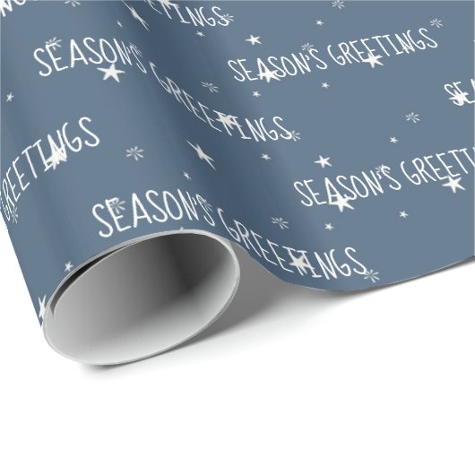 Die Grüße der Saison Weißstars Wrapping Paper Geschenkpapier (Rolleneckpunkt)