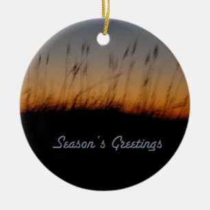 Die Grüße der Seemänner und Dünen bei Sonnenunterg Keramik Ornament