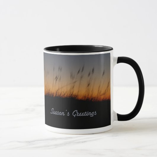 Die Grüße der Seemänner und Dünen bei Sonnenunterg Tasse (Rechts)