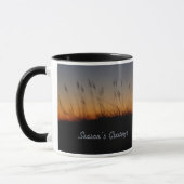 Die Grüße der Seemänner und Dünen bei Sonnenunterg Tasse (Links)