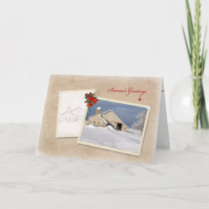 Die Grüße der Stallsaison Feiertagskarte