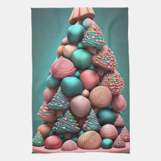 Die Grüße der süßen Jahreszeit Geschirrtuch (Vertikal)