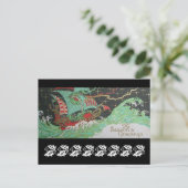 Die Grüße der Vintagen Jahreszeit Feiertagspostkarte (Stehend Vorderseite)