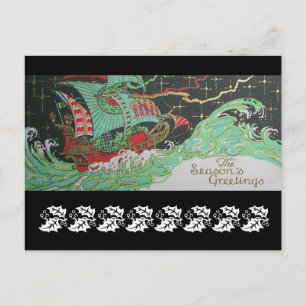 Die Grüße der Vintagen Jahreszeit Feiertagspostkarte