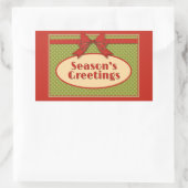 Die Grüße der Vintagen Jahreszeit Rechteckiger Aufkleber (Tasche)