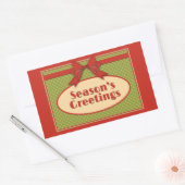 Die Grüße der Vintagen Jahreszeit Rechteckiger Aufkleber (Umschlag)