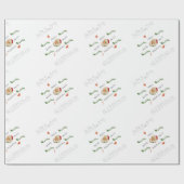 Die Grüße der Vintagen Weihnachtszeit Geschenkpapier (Flach)