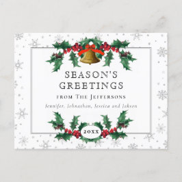 Die Grüße der Weißen Jahreszeit Klassisches Vintag Feiertagspostkarte