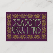 Die Grüße des Jugendstils Visitenkarte (Rückseite)