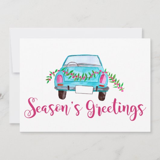 Die Grüße des klassischen Autos in der Saison Einladung (Vorderseite)
