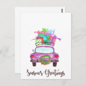 Die Grüße des klassischen Autos in der Saison Postkarte (Vorne/Hinten)