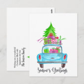 Die Grüße des klassischen Autos in der Saison Postkarte (Vorne/Hinten)