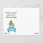 Die Grüße des klassischen Autos in der Saison Postkarte (Rückseite)