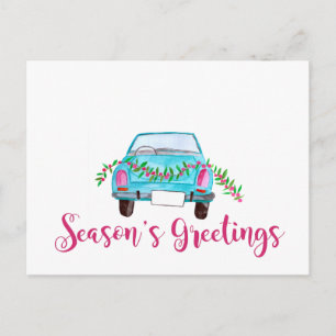 Die Grüße des klassischen Autos in der Saison Postkarte