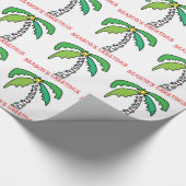 Die Grüße des Palmenbaums in der tropischen Jahres Geschenkpapier (Ecke)