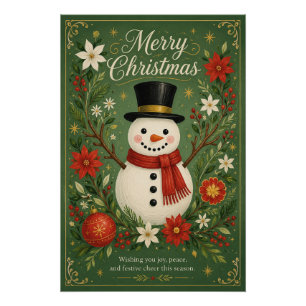 Die Grüße des schneidigen Schneemanns Poster