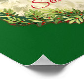 Die Grüße des Vintagen Weihnachtsmanns Poster (Ecke)