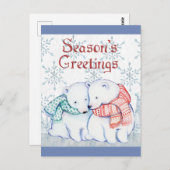 Die Grüße Eisbären der Saison Postkarte (Vorne/Hinten)