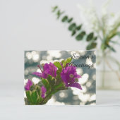 Die Grüße Frühlingsblumen Bokeh Postkarte (Stehend Vorderseite)