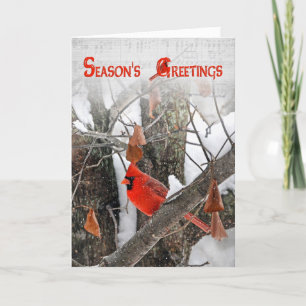 Die Grüße Roter Kardinal der Saison Feiertagskarte