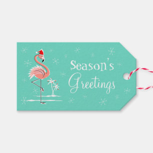 Die Grüße Weihnachtsflamingoseite Jahreszeit Geschenkanhänger