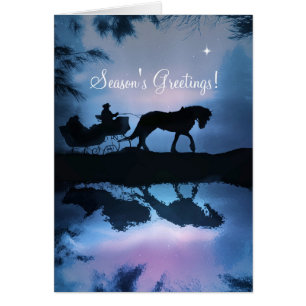 Die Grüßepferd gezeichneter Sleigh der Jahreszeit