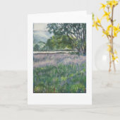 Die Grußkarte "Abend im Wiesen" Karte (Gelbe Blume)