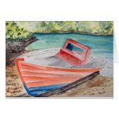 Die Grußkarte "Boot" (Vorderseite (Horizontal))