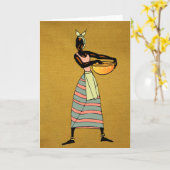 Die Grußkarte der Frauen in Afrika Karte (Gelbe Blume)