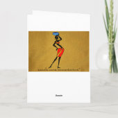 Die Grußkarte der Frauen in Afrika Karte (Rückseite)