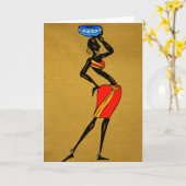 Die Grußkarte der Frauen in Afrika Karte (Gelbe Blume)