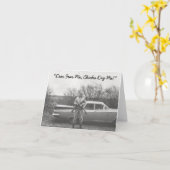 Die Grußkarte des alten Hirschjägers Karte (Gelbe Blume)