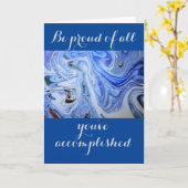 Die Grußkarte des Blue Swirled Nurse Practitioners Karte (Gelbe Blume)