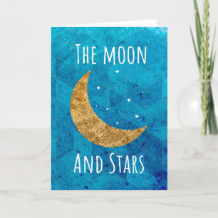 Die Grußkarte des Jedes Anlasses Mond und Sterne Karte