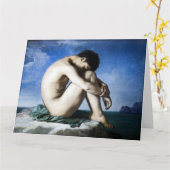 Die Grußkarte des jungen Mannes an der Sea Fine Ar Karte (Gelbe Blume)