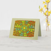 Die Grußkarte des Mandala Ultimate Karte (Gelbe Blume)