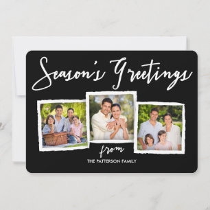 Die Grußkarte für klassische Fotocollage der Saiso Feiertagskarte