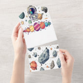 Die Grußkarte für Sterne und Jenseits der Galaxie All In One Einladung (Abreißtisch)